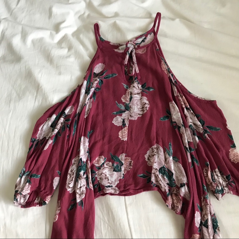 Cute Floral off the shoulder top